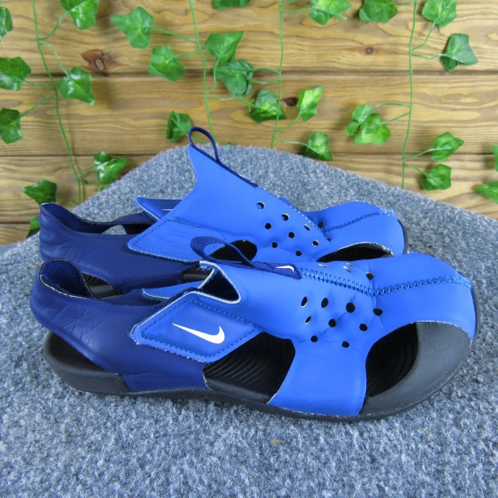 Nike Sunray Protect 2 Boys 2 Blue Synthetic Sandals Lightweight‎ Water-Friendly